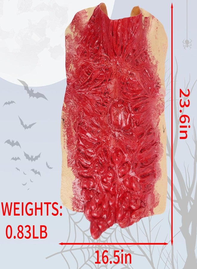 Junware 3D Halloween Body Parts Zombie Costume Bloody Intestine Torso Chest Fake Dead Body Creepy Horror Cosplay Haunted House Props - Image 3